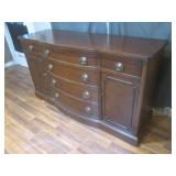 (LRF) Vintage Wood Buffet with 6-Dr...