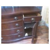 (LRF) Vintage Wood Buffet with 6-Dr...