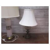 (LRB) 2 Vintage Lamps - 33" and 24"...