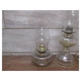 (LRB) 3 Vintage Oil Lamps...