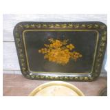 (LRB) Assorted Vintage Metal Trays ...