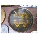 (LRB) Assorted Vintage Metal Trays ...