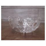 (LRB) Vintage Cut Glass Crystal Bow...