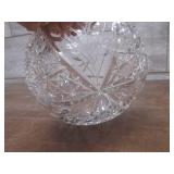 (LRB) Vintage Cut Glass Crystal Bow...