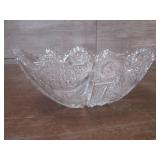 (LRB) Vintage Cut Glass Crystal Obl...