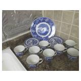 (K) Vintage Blue Willow Johnson Bro...