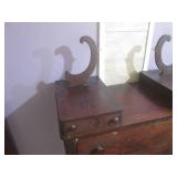 (LRB) Antique Wood Dresser with 4 M...