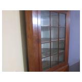 (LRB) Vintage Wood Corner Cabinet w...