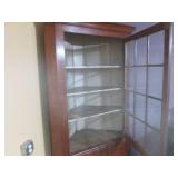 (LRB) Vintage Wood Corner Cabinet w...