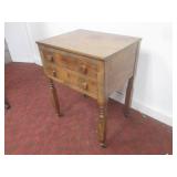 (LRB) Vintage Wood 2-Drawer Table -...