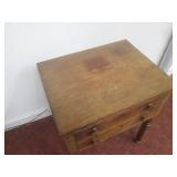 (LRB) Vintage Wood 2-Drawer Table -...
