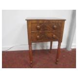 (LRB) Vintage Wood 2-Drawer Table -...