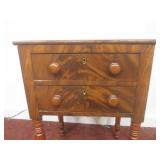 (LRB) Vintage Wood 2-Drawer Table -...