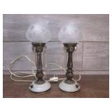 (LRB) Pair of Vintage Lamps - 12" T...