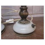 (LRB) Pair of Vintage Lamps - 12" T...