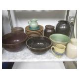 (K) Assorted Vintage Clay Pottery B...