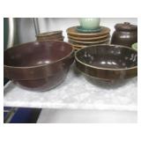 (K) Assorted Vintage Clay Pottery B...