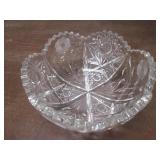 (LRB) Vintage Cut Glass Crystal Bow...