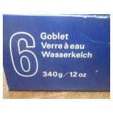 (LRB) 6 Claudia 12oz Glass Goblets ...