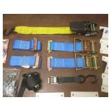 (K) Assorted Ratchet Tie-Downs, Acc...