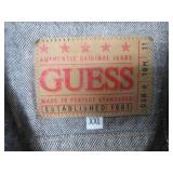 (K) Guess Black Denim Jacket Size X...