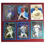 (6) Numbered Baseball Cards