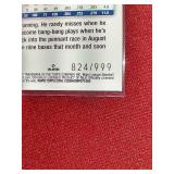 (6) Numbered Baseball Cards