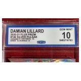 2020-21 Flux Prizm Damian Lillard Silver Pulsar - CCG 10