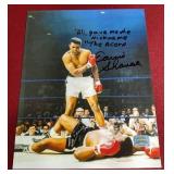 Earnie Shavers Autographed & Inscribed Photo - Ali Fight!