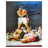 Earnie Shavers Autographed & Inscribed Photo - Ali Fight!