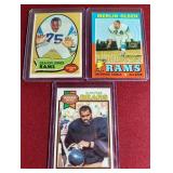 (3) Vintage Football Cards - Defensive Legends Page, Jones, Olsen