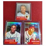 (3) 2022 Topps Heritage Baseball Legends Refractor Cards