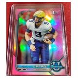 2021-22 Bowman University JJ McCarthy Chrome Pink Refractor 1st Bowman