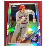 2021 Topps Chrome Shohei Ohtani Refractor Card