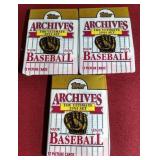 (3) Unopened 1991 Topps Archives 1953 Reprint Packs