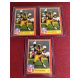 (3) 1985 Eric Dickerson 2nd Year Star Cards