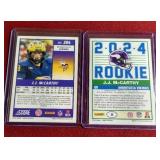 (2) 2024 Score JJ McCarthy Rookie Cards