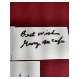 (3) Football HOF Autographed Index Cards