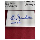 (3) Football HOF Autographed Index Cards