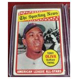 (2) 1969 Topps HOFer All-Star Cards - Oliva & Yaz