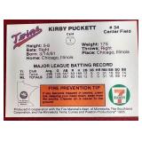 Rare 1985 7-11 Kirby Puckett Rookie Card