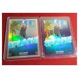 (2) Optic Luka Doncic Splash Prizm Cards - Silver & Blue