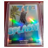 (2) Optic Luka Doncic Splash Prizm Cards - Silver & Blue
