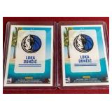 (2) Optic Luka Doncic Splash Prizm Cards - Silver & Blue