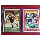 (2) Vintage O.J. Simpson Cards