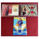 (3) Basketball Relic Cards - Nice Names!