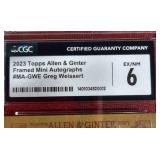 2023 Allen & Ginter Greg Weissert Autograph Rookie Card - CGC 6