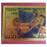 Michael Jordan & Kobe Bryant Gold Foil Note