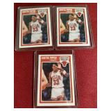 (3) 1989-90 Fleer Scottie Pippen 2nd Year Cards