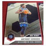 (2) Mosaic Anthony Edwards Rookie Cards - Debut & National Pride